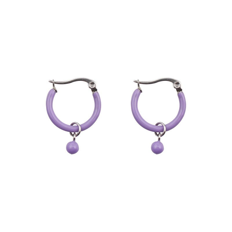 Purple Little Dot Earrings